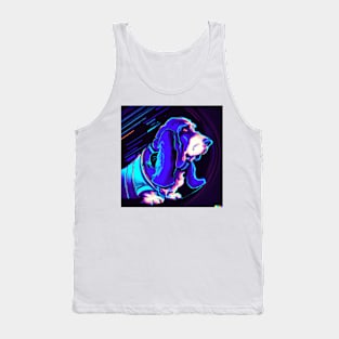 Cyber punk basset Tank Top